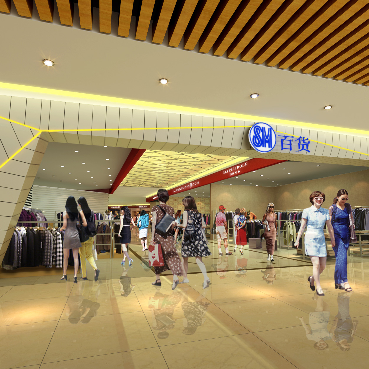 淄博盛名吉成百貨有限公司監(jiān)控、背景音樂、綜合布線項目